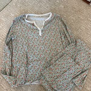 long sleeve roller rabbit floral pajamas